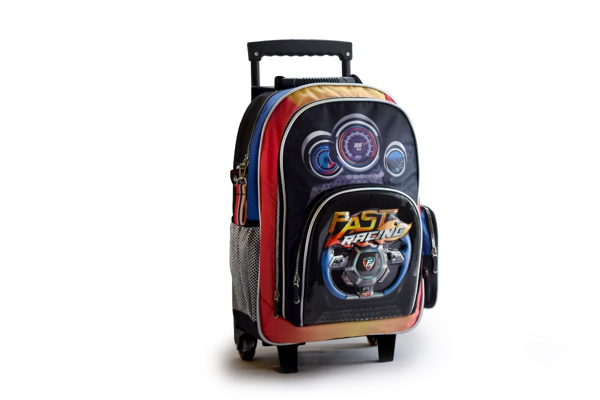 Mochila Con Ruedas Fast Racing 18'' Original - Imagen 2