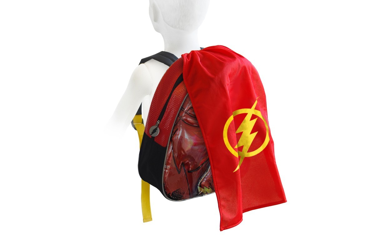 Mochila Espalda Liga De La Justicia Con Capa 12'' Original - Imagen 5