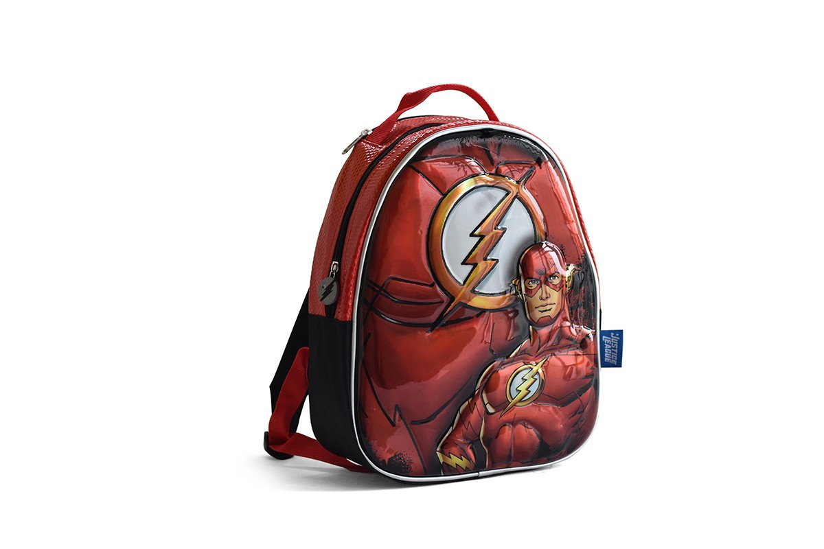 Mochila Espalda Liga De La Justicia Con Capa 12'' Original - Imagen 3