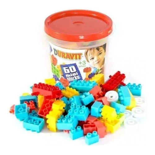 Balde Blocks Chicos 60 Piezas Original Duravit