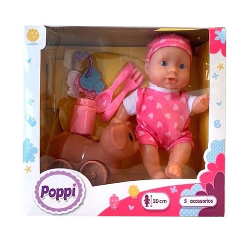 Bebe Con Su Mascota Original Poppi