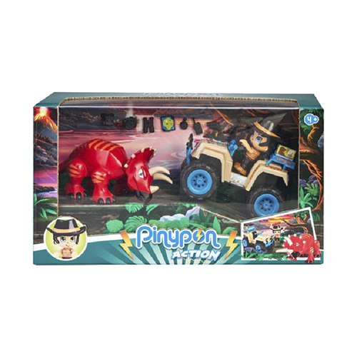 Playset Pinypon Action Quad Con Dinosaurio Original