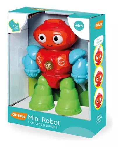 Mini Robot Didactico Con Luz Y Sonido Original Ok Baby - Imagen 2