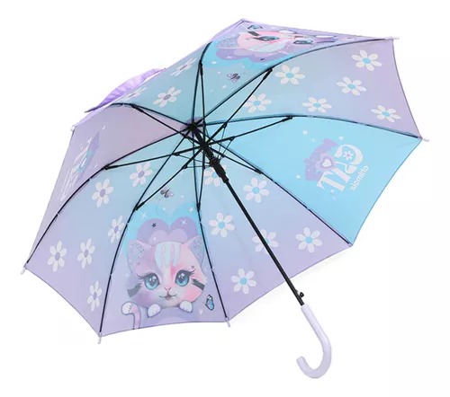 Paraguas Infantil 8 Varillas Chimola Lucky Cat Original - Imagen 2