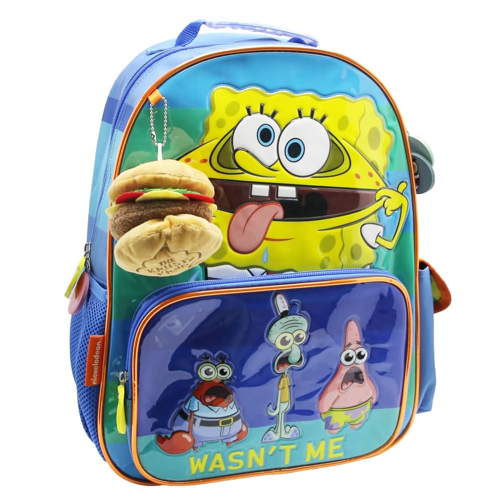 Mochila Espalda 16 Pulgadas Bob Esponja Original Cresko - Imagen 3