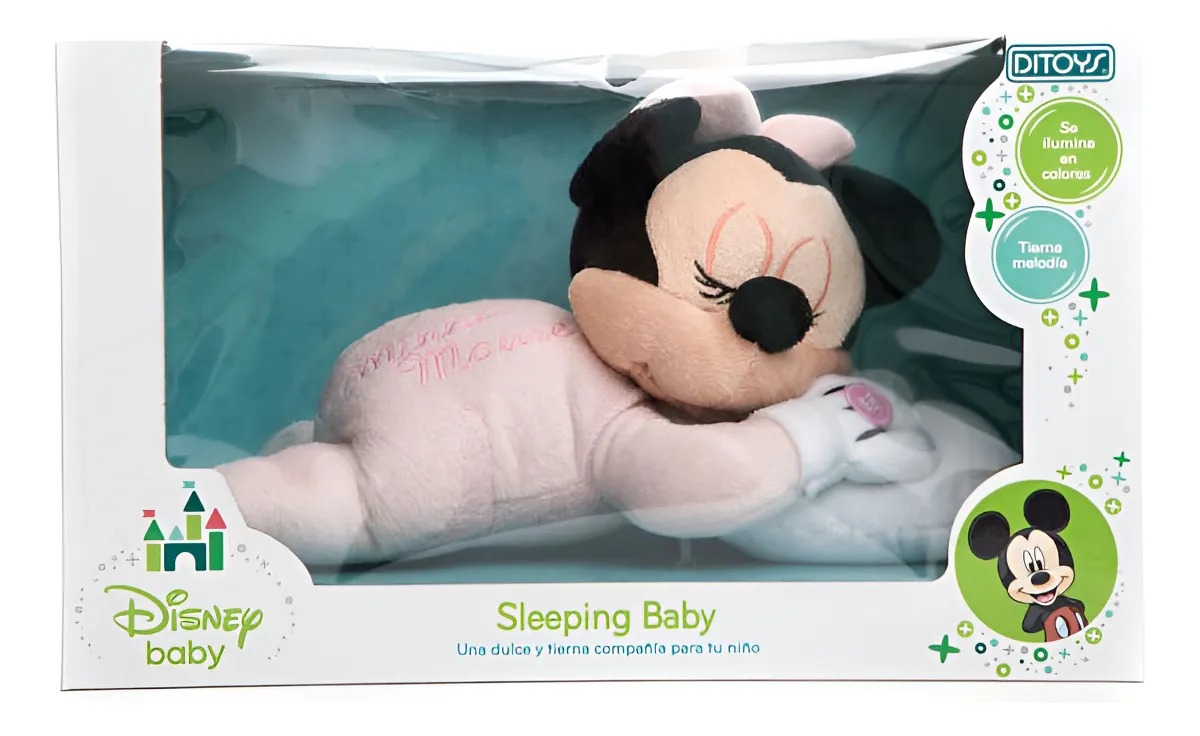 Peluche Minnie Sleeping Baby Con Luz Y Sonido Ditoys - Imagen 2